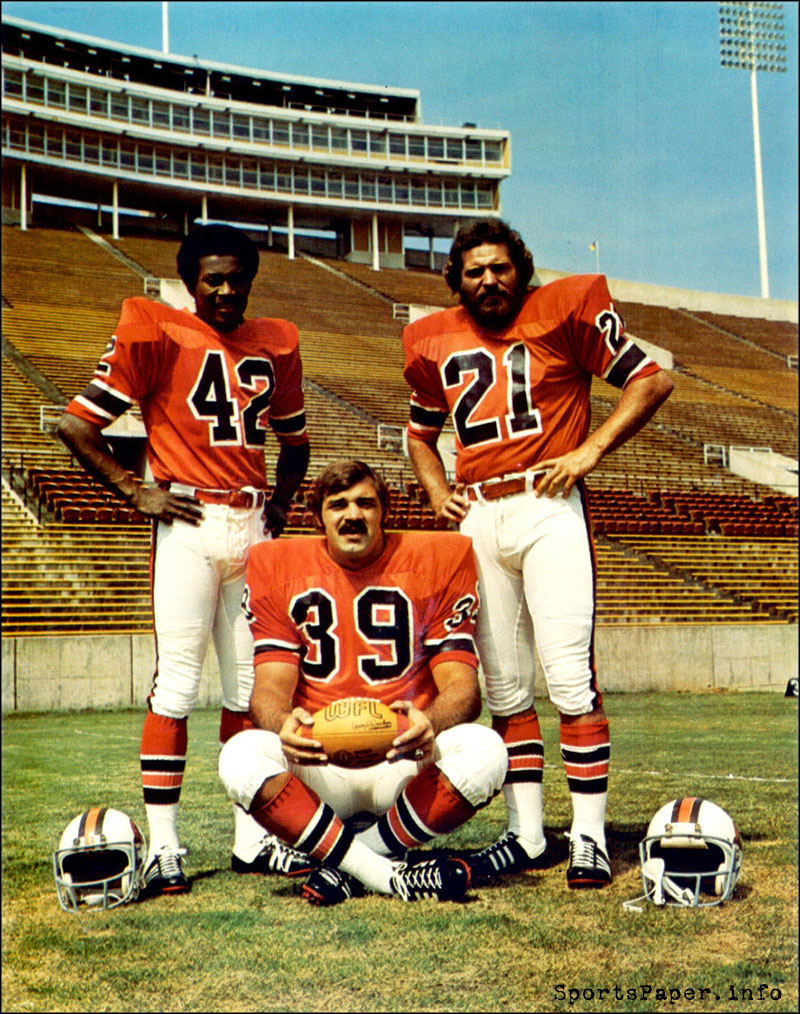 Larry Csonka, Jim Kiick, and Paul Warfield of the WFL's Memphis Southmen