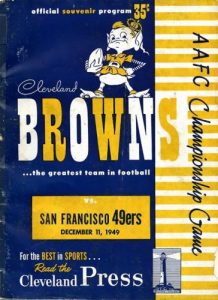 1949 AAFC title game program, Browns vs. 49ers