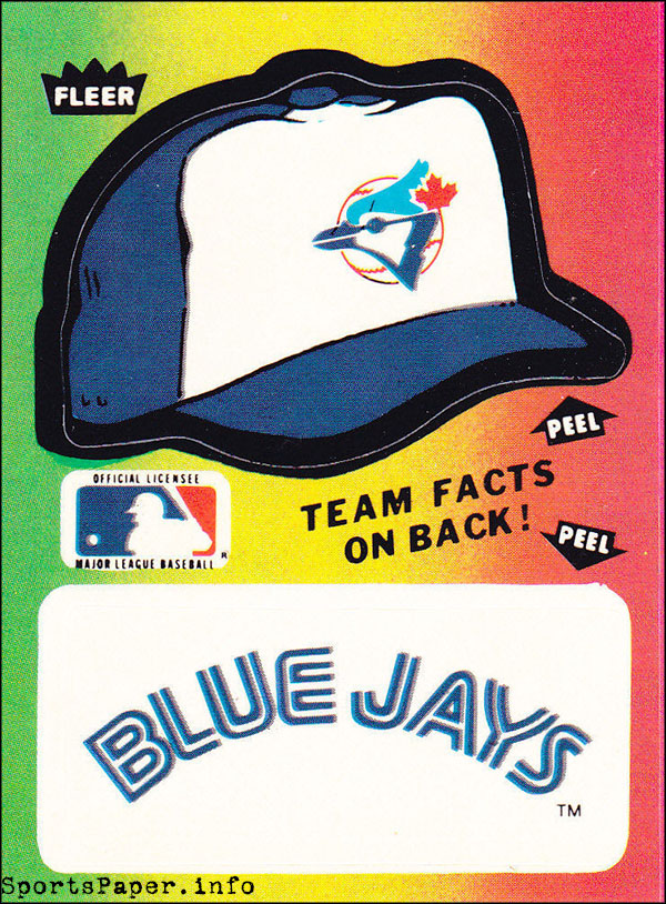 Baseball MLB 1985 Fleer Team Stickers #NNO Toronto Blue Jays Jersey vending  Blue Jays at 's Sports Collectibles Store