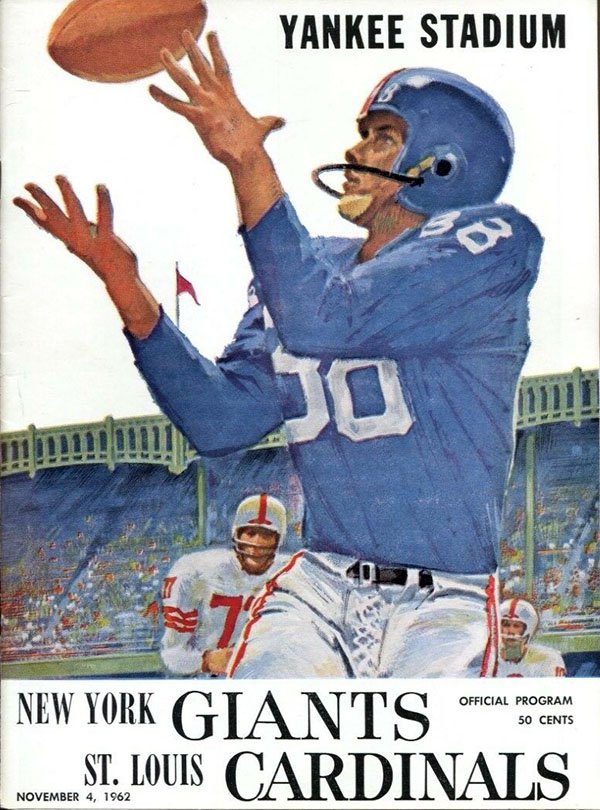 NFL Program New York Giants Vs St Louis Cardinals November 4 1962