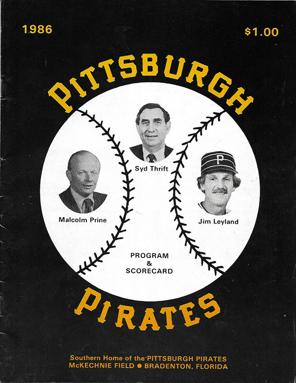 MLB Spring Training Program: Pittsburgh Pirates (1986) | SportsPaper.info