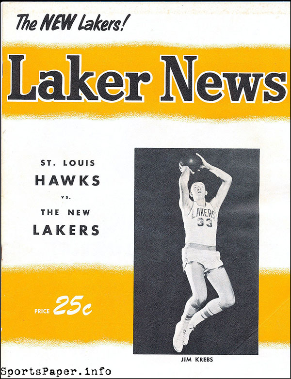 NBA Program: Minneapolis Lakers (1957-58)