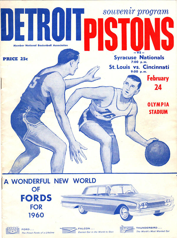 NBA Program: Detroit Pistons (1959-60)