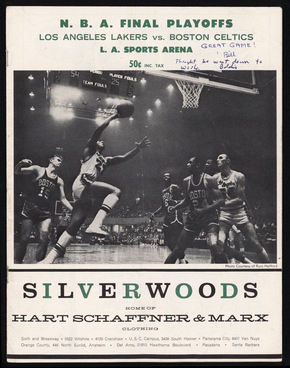 NBA Program: Los Angeles Lakers (1962-63)