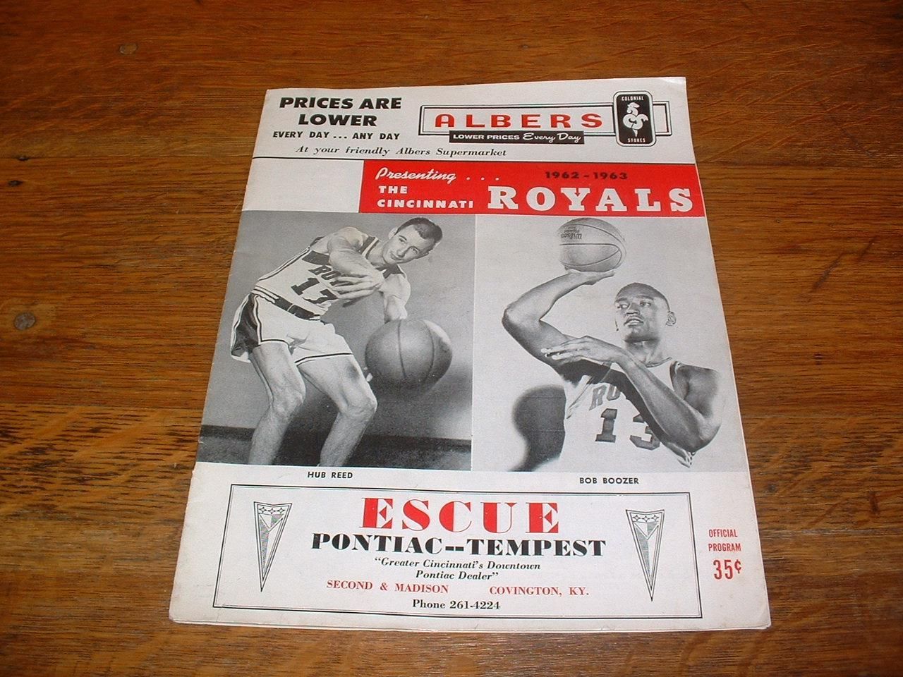 NBA Program: Cincinnati Royals (1962-63)