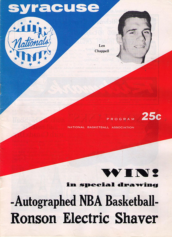 NBA Program: Syracuse Nationals (1962-63)