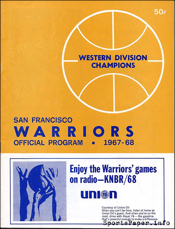 NBA Program: San Francisco Warriors (1967-68)