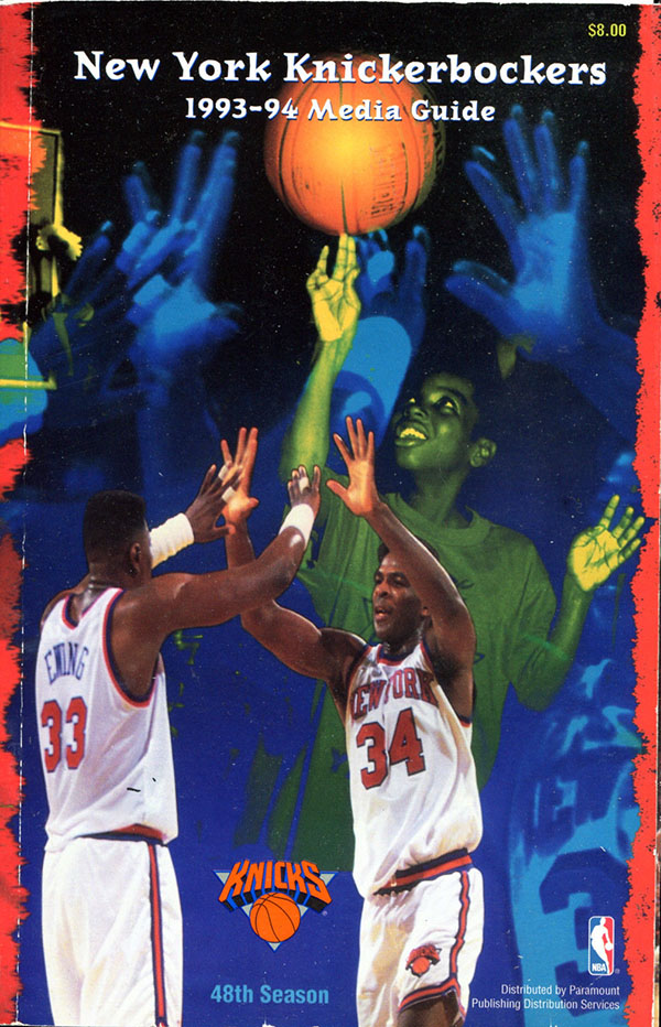 NBA Media Guide: New York Knicks (1993-94)