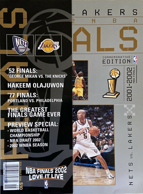 NBA Program: 2002 NBA Finals (Los Angeles Lakers vs. New Jersey Nets)