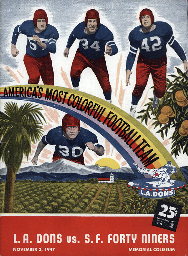 September 19, 1948 San Francisco 49ers vs LA Dons AAFC program bxmt