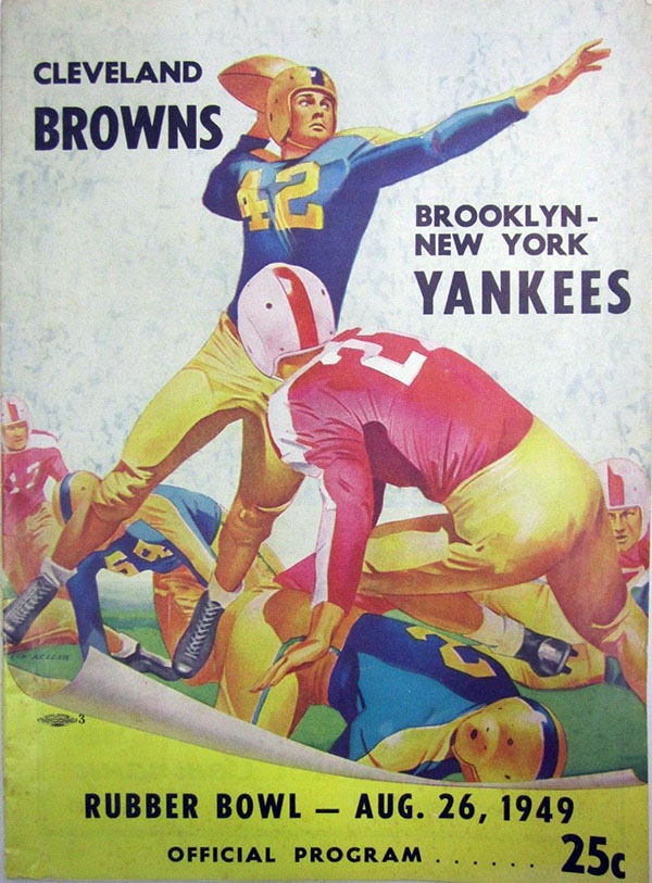 AAFC Program: Cleveland Browns vs. Brooklyn-New York Yankees (August 26, 1949)