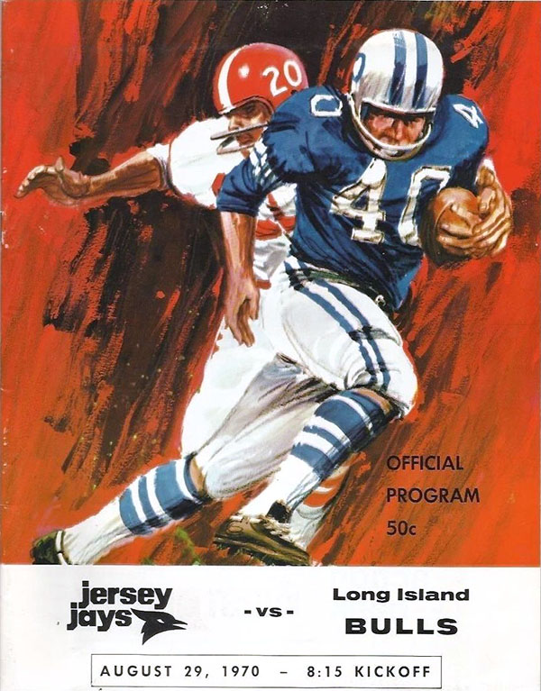 ACFL Game Program: Long Island Bulls vs. Jersey Jays (August 29, 1970)