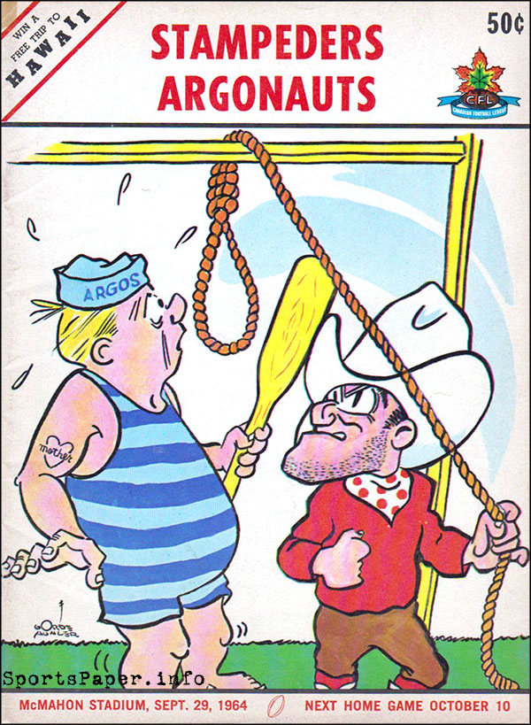 CFL Program: Calgary Stampeders vs. Toronto Argonauts (September 29, 1964)