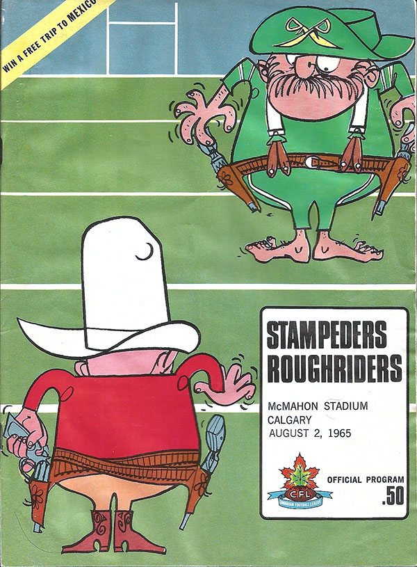 CFL Program: Calgary Stamepders vs. Saskatchewan Roughriders (August 2, 1965)