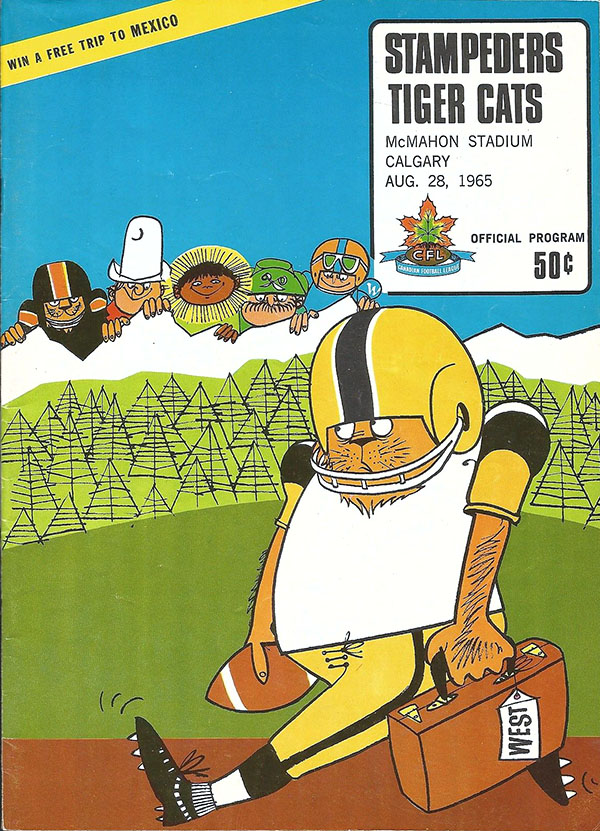 CFL Program: Calgary Stampeders vs. Hamilton Tiger-Cats (August 28, 1965)