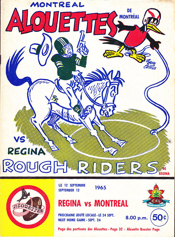 CFL Program: Montreal Alouettes vs. Saskatchewan Roughriders (September 12, 1965)