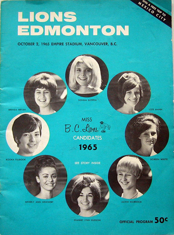 CFL Program: BC Lions vs. Edmonton Eskimos (October 2, 1965)