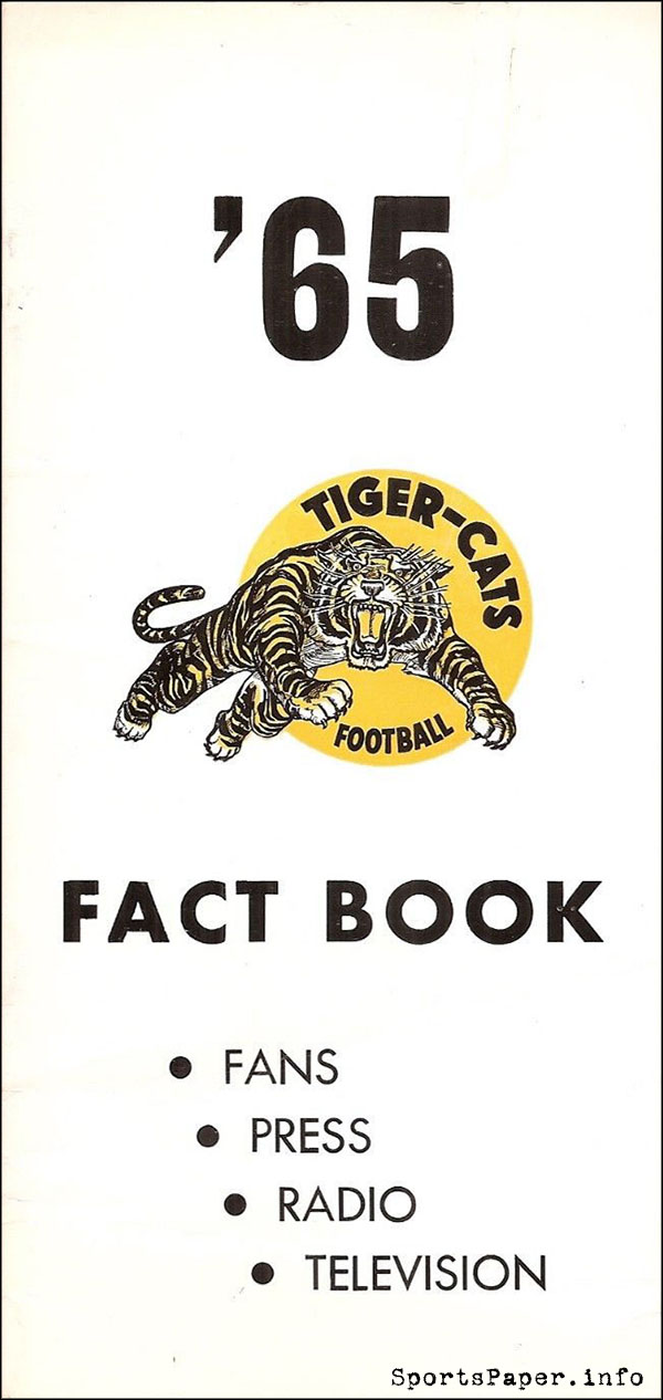 CFL Media Guide: Hamilton Tiger-Cats (1965)