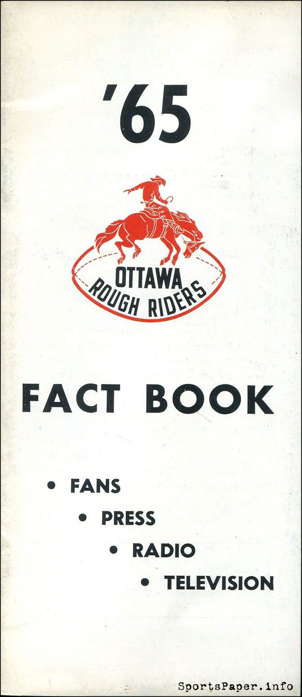 CFL Media Guide: Ottawa Rough Riders (1965)