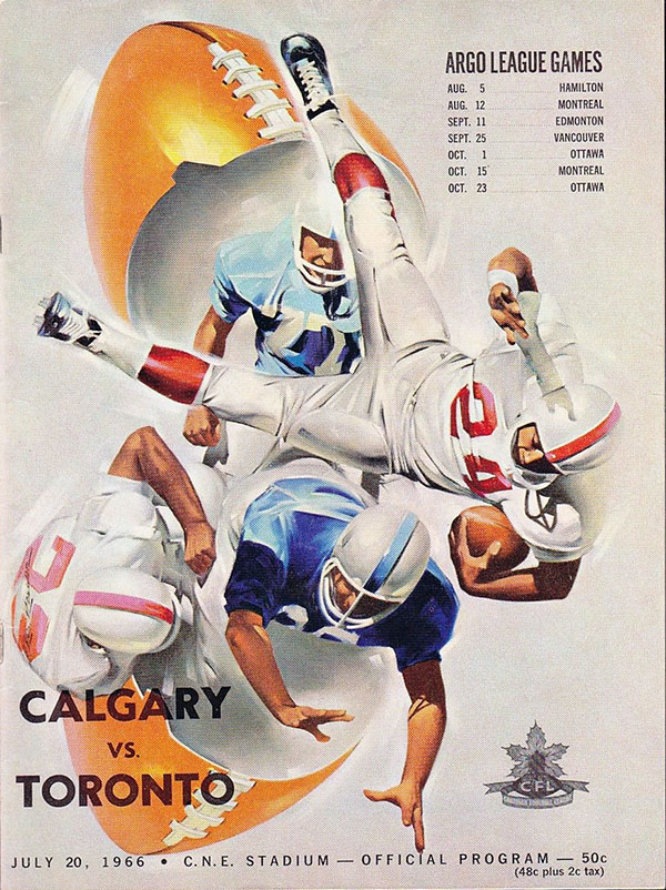 CFL Program: Toronto Argonauts vs. Calgary Stamepders (July 20, 1966)