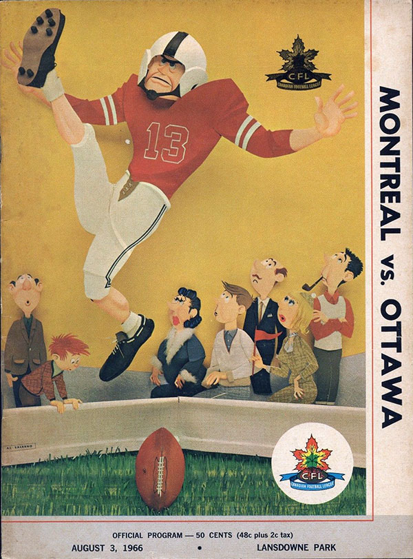 CFL Program: Ottawa Rough Riders vs. Montreal Alouettes (August 3, 1966)