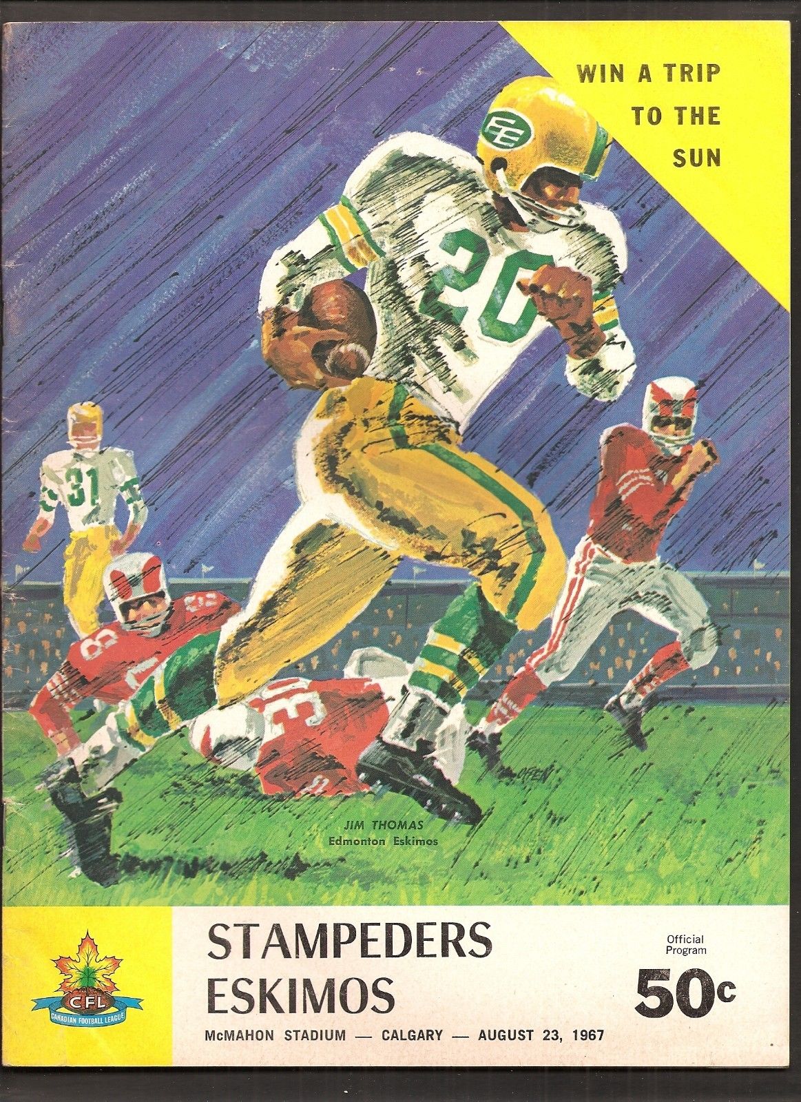 CFL Program: Calgary Stampeders vs. Edmonton Eskimos (August 23, 1967)