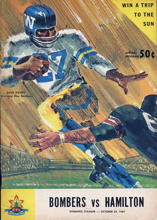 CFL Program: Winnipeg Blue Bombers vs. Hamilton Tiger-Cats (October 22, 1967)