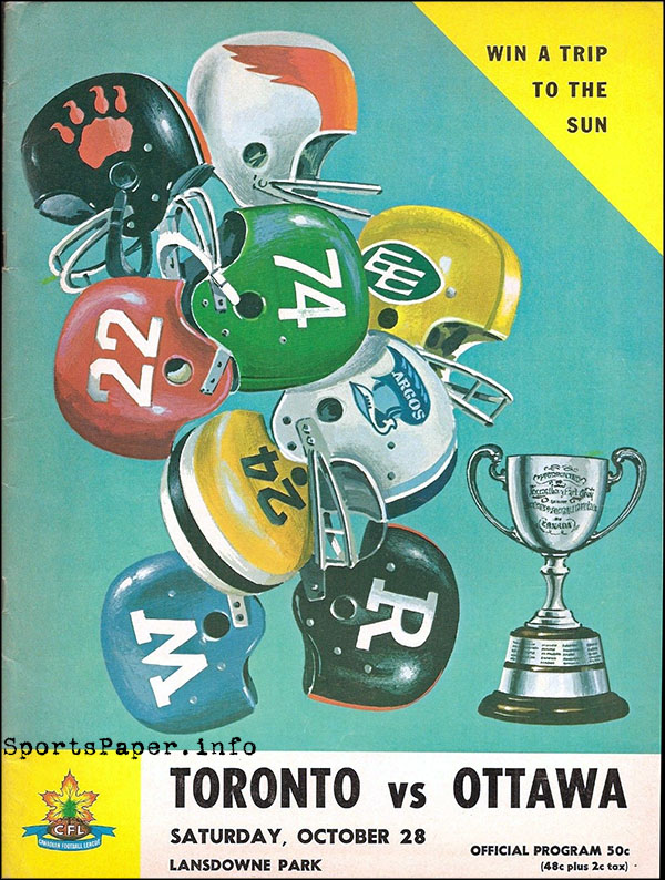 CFL Program: Ottawa Rough Riders vs. Toronto Argonauts (October 28, 1967)