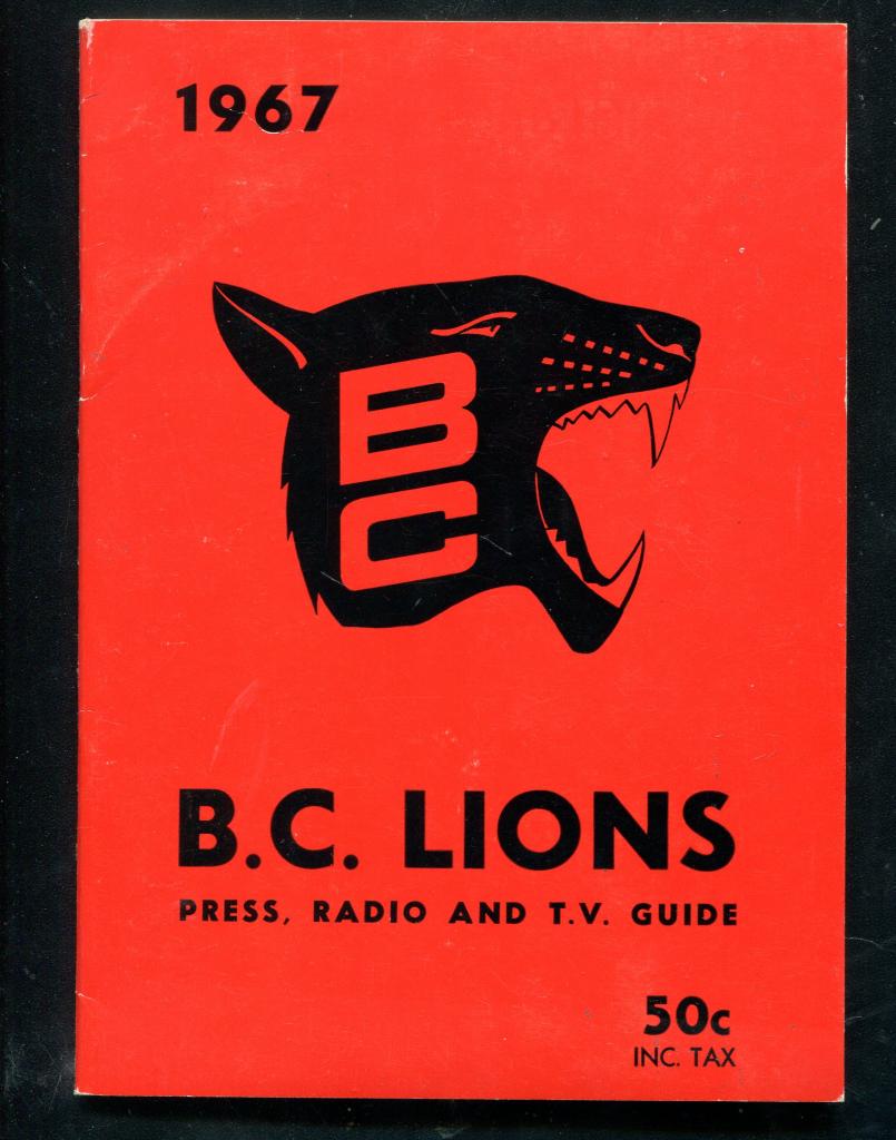 CFL Media Guide: BC Lions (1967)