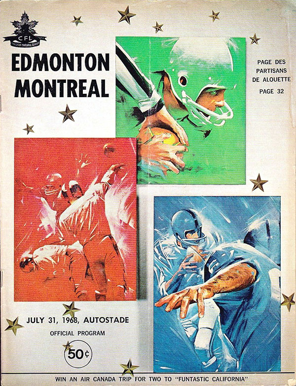 CFL Program: Montreal Alouettes vs. Edmonton Eskimos (July 31, 1968)