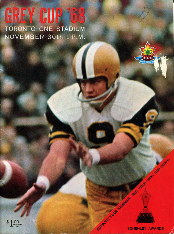 CFL Program: Calgary Stamepders vs. Ottawa Rough Riders (November 30, 1968)