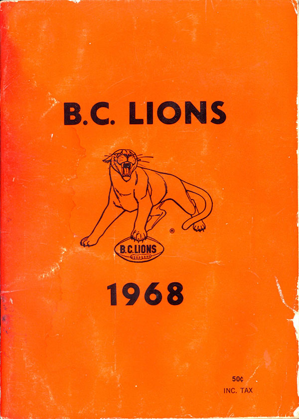 CFL Media Guide: BC Lions (1968)