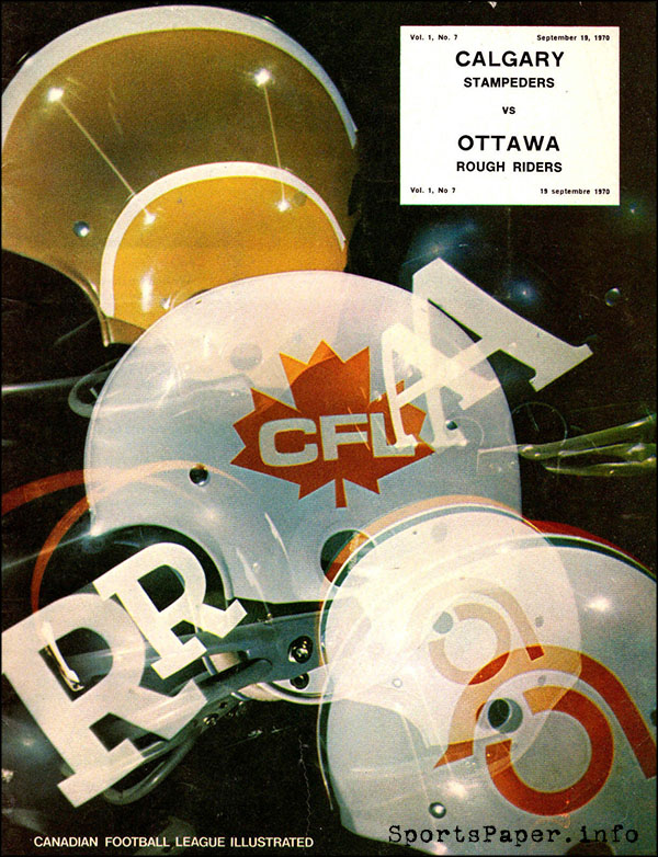 CFL Program: Ottawa Rough Riders vs. Calgary Stampeders (September 19 ...