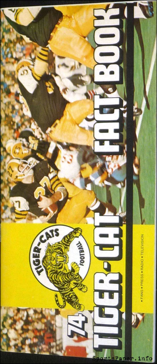 CFL Media Guide: Hamilton Tiger-Cats (1974)