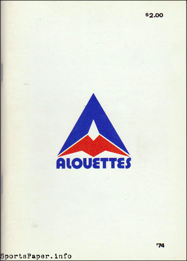 CFL Media Guide: Montreal Alouettes (1974)