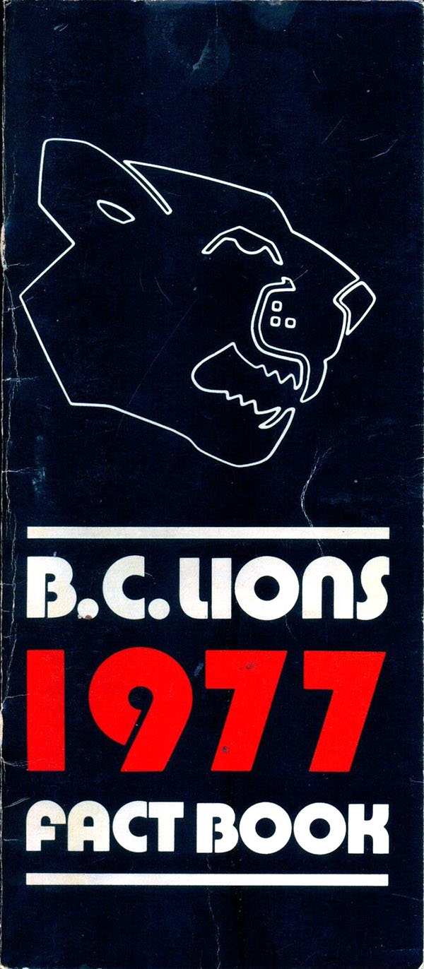 CFL Media Guide: BC Lions (1977)