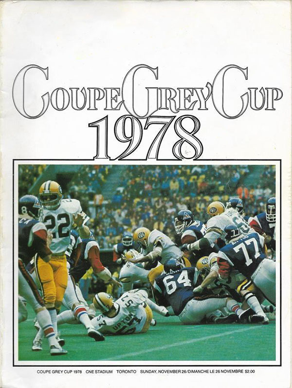 CFL Program: 1978 Grey Cup (Edmonton Eskimos vs. Montreal Alouettes)