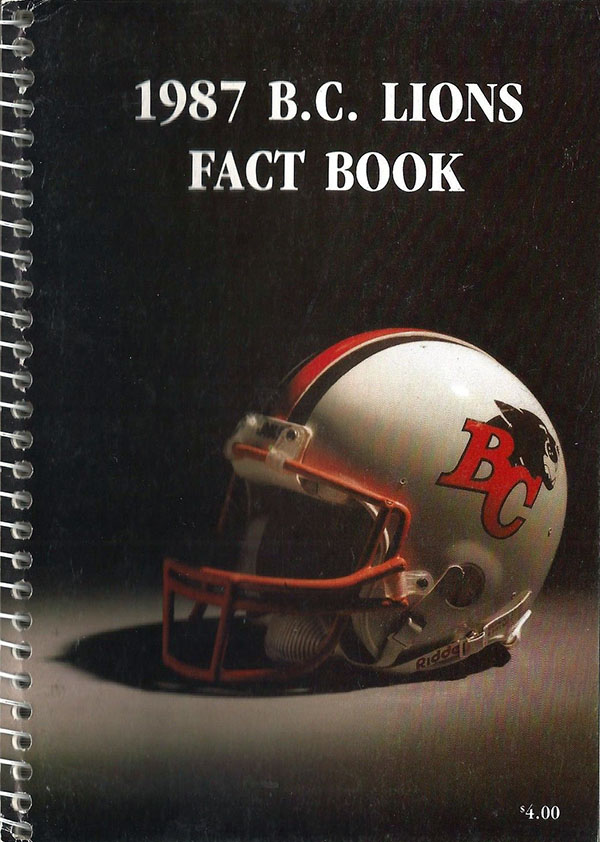 CFL Media Guide: BC Lions (1987)