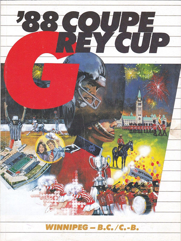 CFL Program: 1988 Grey Cup (Winnipeg Blue Bombers vs. BC Lions)