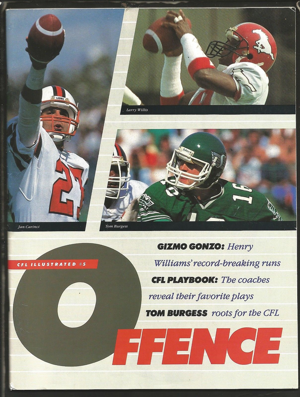 CFL Program: 1988 CFL Illustrated (Offence)