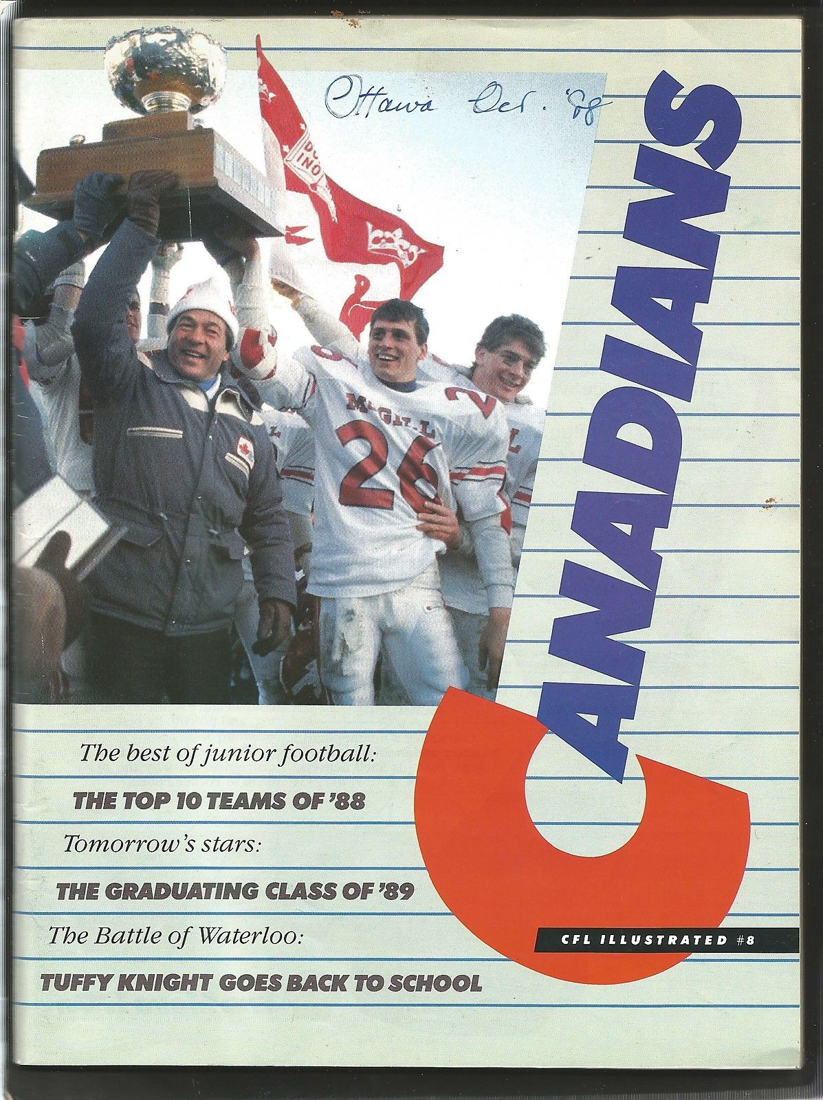 CFL Program: 1988 CFL Illustrated (Canadians)