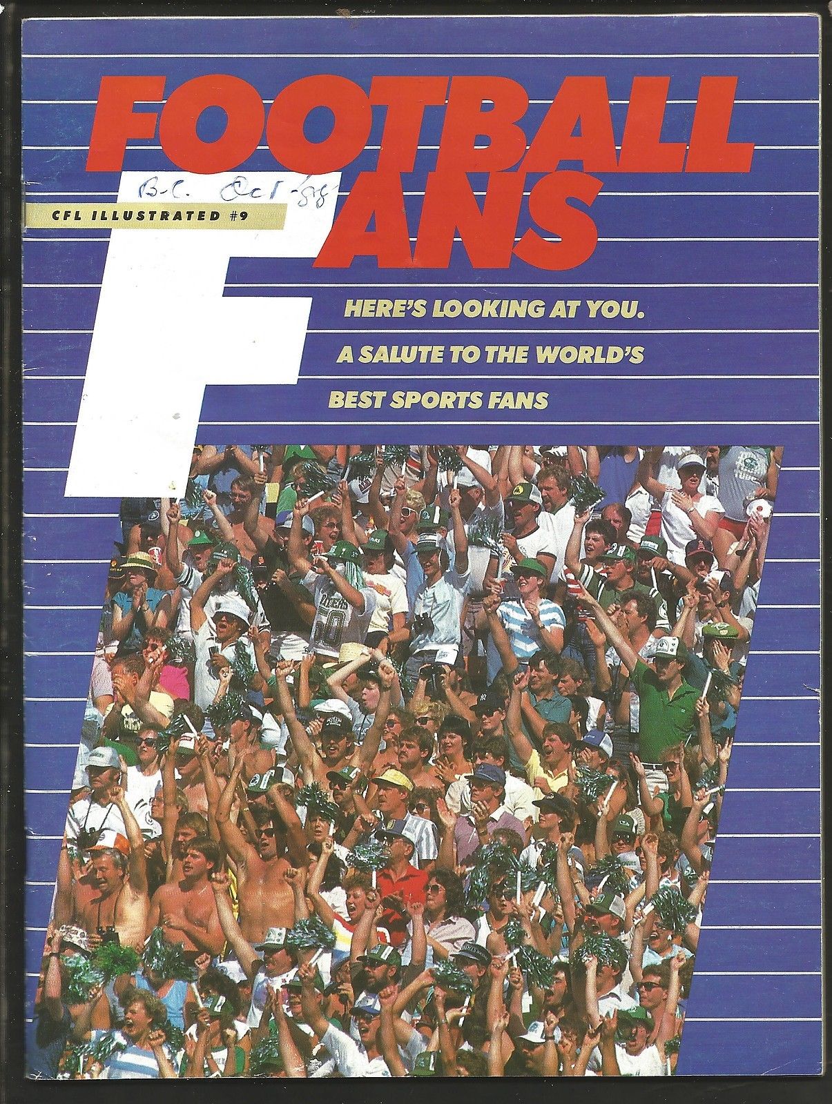 CFL Program: 1988 CFL Illustrated (Football Fans)