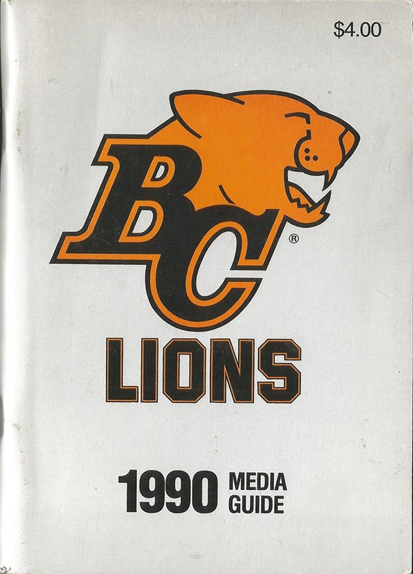 CFL Media Guide: BC Lions (1990)