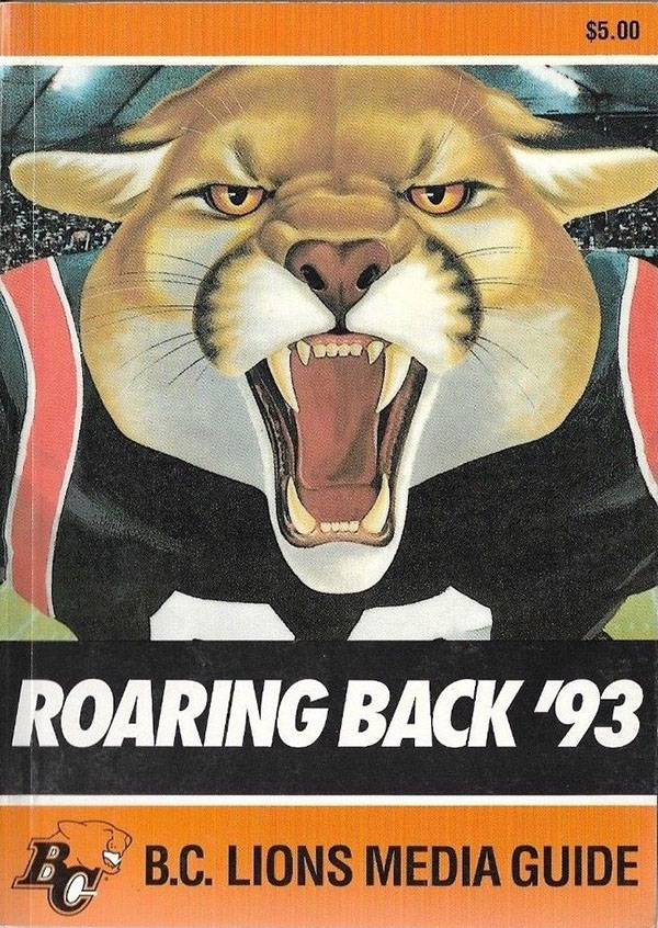 CFL Media Guide: BC Lions (1993)