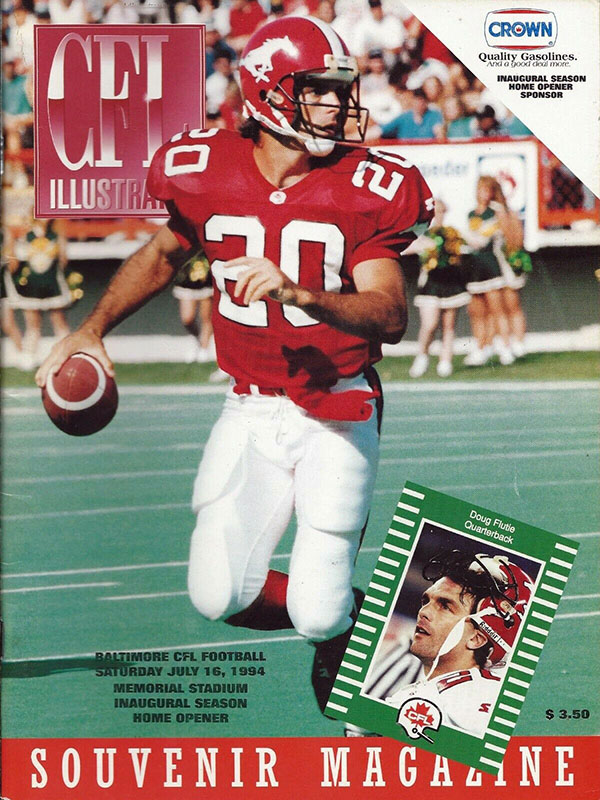 CFL Program: Baltimore Football Club vs. Calgary Stampeders (July 16, 1994)