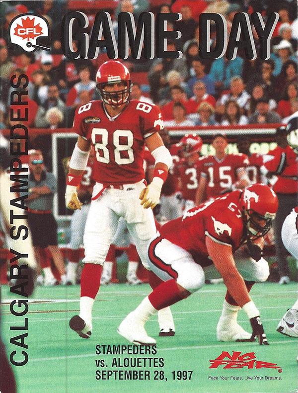 CFL Program: Calgary Stampeders vs. Montreal Alouettes (September 28, 1997)