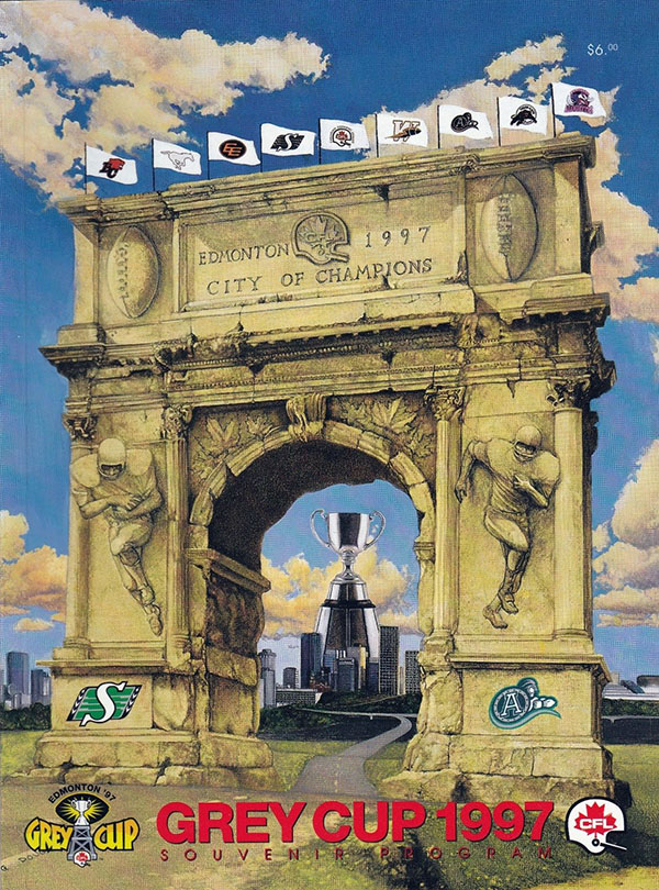 CFL Program: 1997 Grey Cup (Toronto Argonauts vs. Saskatchewan Roughriders)