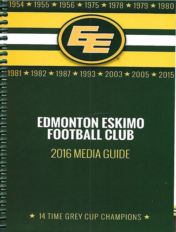 CFL Media Guide: Edmonton Eskimos (2016)