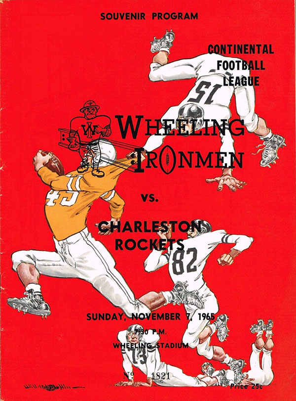 CoFL Game Program: Wheeling Ironmen vs. Charleston Rockets (November 7, 1965)