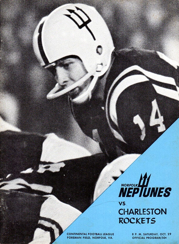 CoFL Game Program: Charleston Rockets vs. Norfolk Neptunes (October 29, 1966)